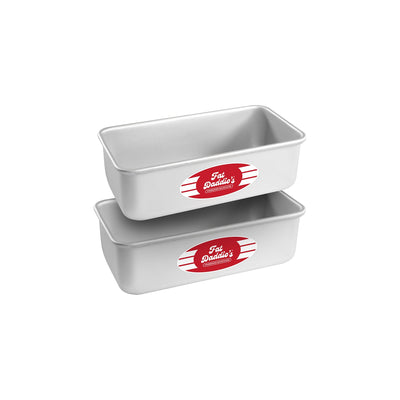 Fat Daddio's Anodized Aluminum Bread Loaf Pan Set, 7 3/4 in x 3 3/4 in x 2 3/4 in (2 Pack)