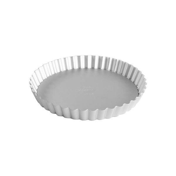 Fat Daddio's Anodized Aluminum Fluted Tart Pan with Removable Bottom, 8 in x 1 in
