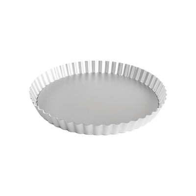 Fat Daddio's Anodized Aluminum Fluted Tart Pan with Removable Bottom, 9 1/2 in x 1 in