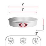 Fat Daddio's Anodized Aluminum Round Cake Pan, 8 in x 2 in