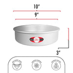 Fat Daddio's Anodized Aluminum Round Cake Pan, 9 in x 3 in