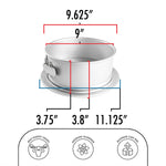 Fat Daddio's Anodized Aluminum Round Springform Pan, 9 in x 3 in