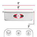 Fat Daddio's Anodized Aluminum Square Cake Pan, 8 in x 8 in x 3 in