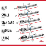 Fat Daddio's Stainless Steel Thumb Press Cookie Scoop, #40 (1.6 tbsp)