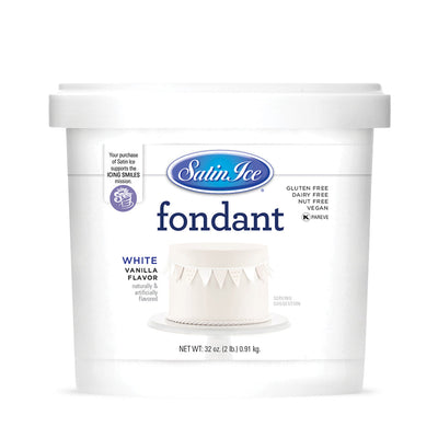 Satin Ice White Vanilla Fondant 2lb - Pail