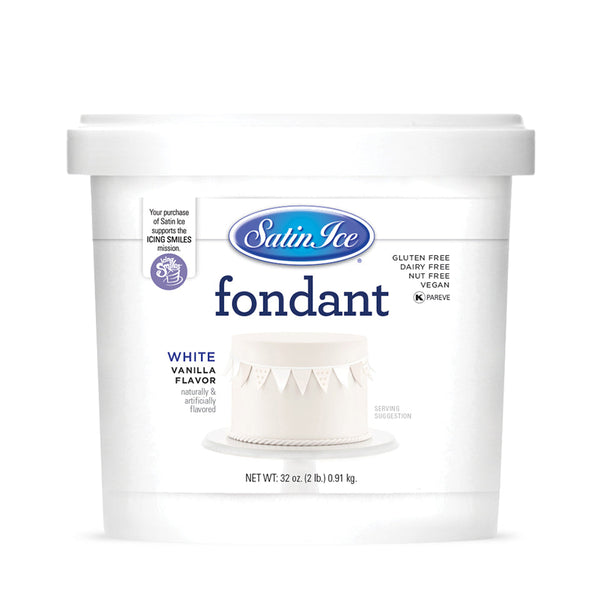 Satin Ice White Vanilla Fondant 2lb - Pail
