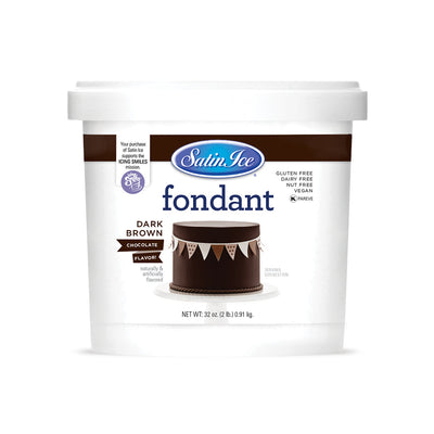 Satin Ice Dark Brown Chocolate Fondant 2lb - Pail