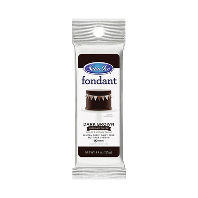 Satin Ice Dark Brown Chocolate Fondant 4.4oz - Packet