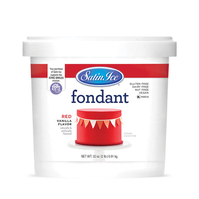 Satin Ice Red Vanilla Fondant 2lb - Pail