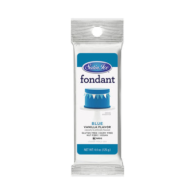 Satin Ice Blue Vanilla Fondant 4.4oz - Packet