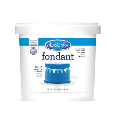 Satin Ice Brilliant Blue Vanilla Fondant 2lb - Pail