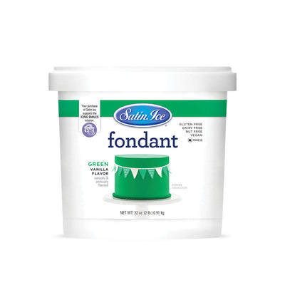 Satin Ice Green Vanilla Fondant 2lb - Pail