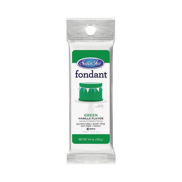 Satin Ice Green Vanilla Fondant 4.4oz - Packet