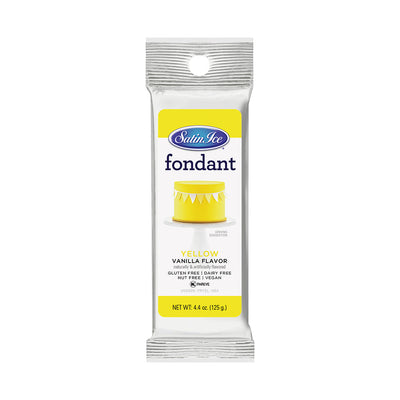 Satin Ice Yellow Vanilla Fondant 4.4oz - Packet