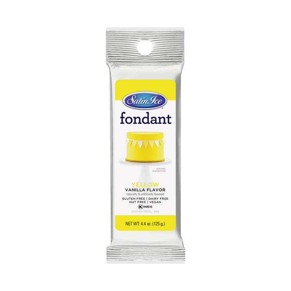 Satin Ice Yellow Vanilla Fondant 4.4oz - Packet