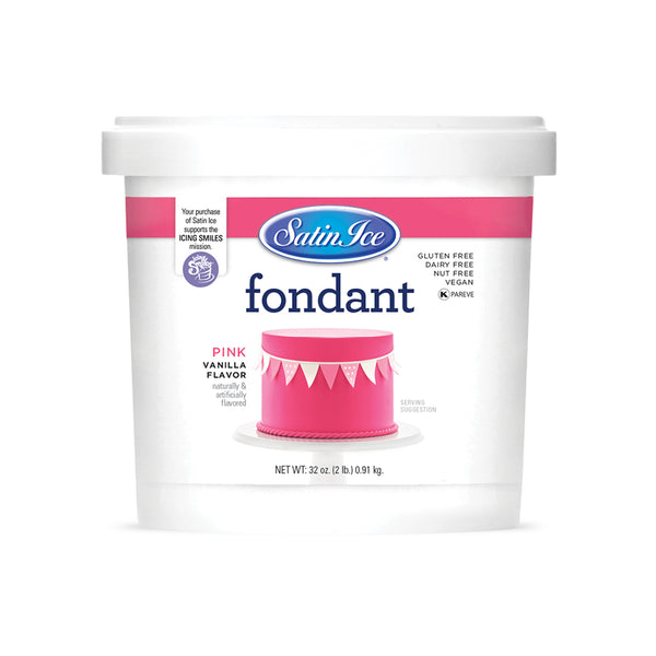 Satin Ice Pink Vanilla Fondant 2lb - Pail