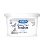 Satin Ice Silver Shimmer Vanilla Fondant 1lb - Pail