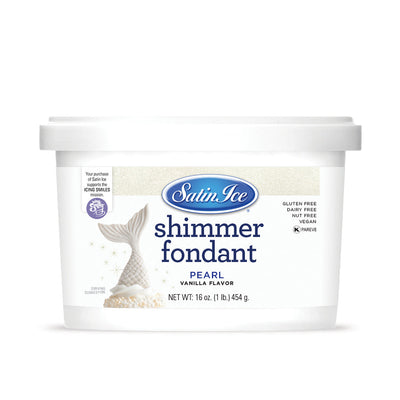 Satin Ice Pearl Shimmer Vanilla Fondant 1lb - Pail