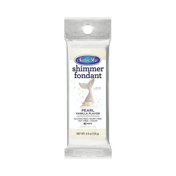Satin Ice Pearl Shimmer Vanilla Fondant 4.4oz - Packet