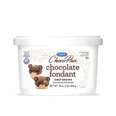 Satin Ice Deep Brown CP Chocolate Fondant 1lb - Pail