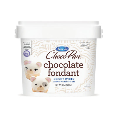 Satin Ice Bright White Modeling Chocolate - 5lb - Pail