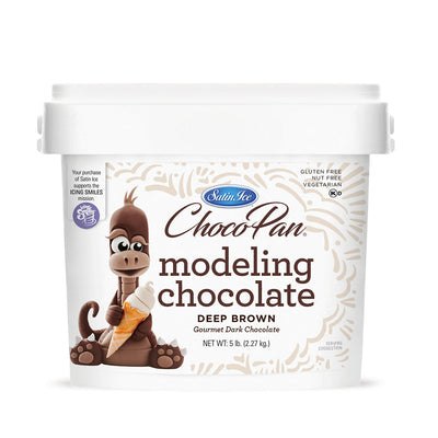 Satin Ice Deep Brown Modeling Chocolate - 5lb - Pail