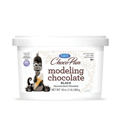Satin Ice Black Modeling Chocolate - 1lb - Pail