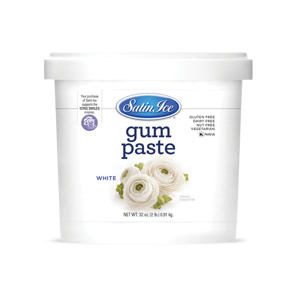 Satin Ice Satin Ice White Gum Paste 2lb - Pail