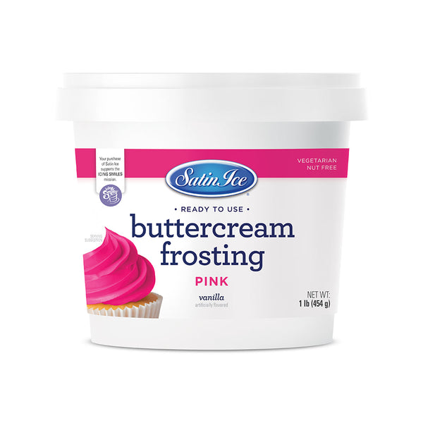 Satin Ice Buttercream Frosting - RTU 1lb - Pink