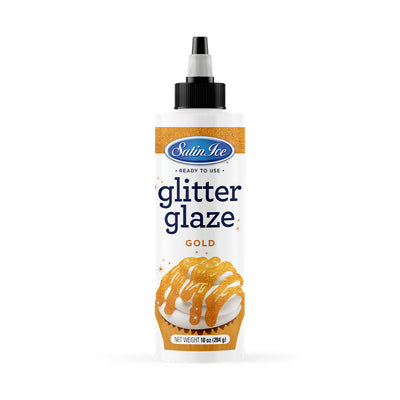 Satin Ice Gold Glitter Glaze - 10oz - Bottle