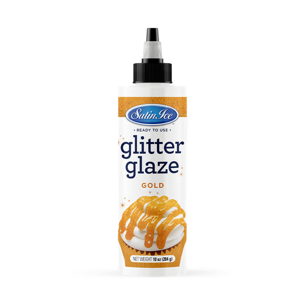 Satin Ice Gold Glitter Glaze - 10oz - Bottle