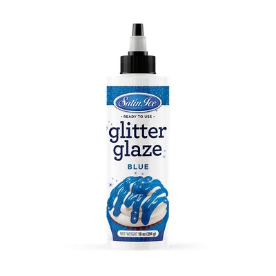 Satin Ice Blue Glitter Glaze - 10oz - Bottle