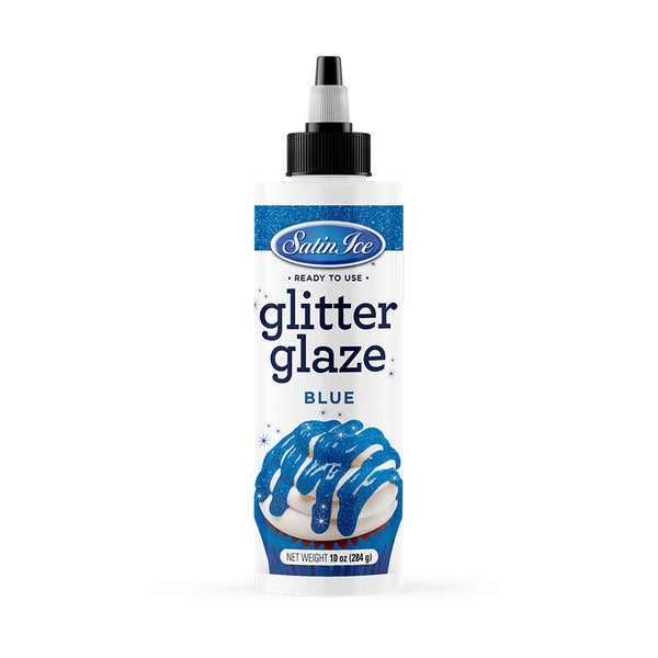 Satin Ice Blue Glitter Glaze - 10oz - Bottle