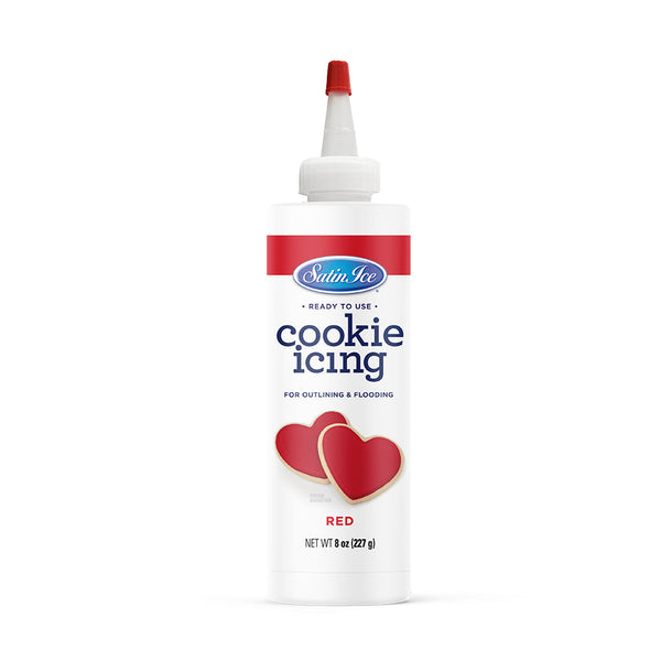 Satin Ice Red Cookie Icing - 8oz - Bottle