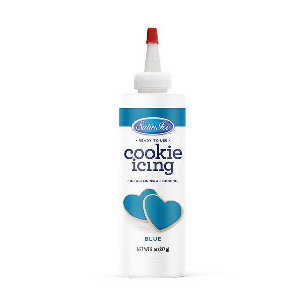 Satin Ice Blue Cookie Icing - 8oz - Bottle