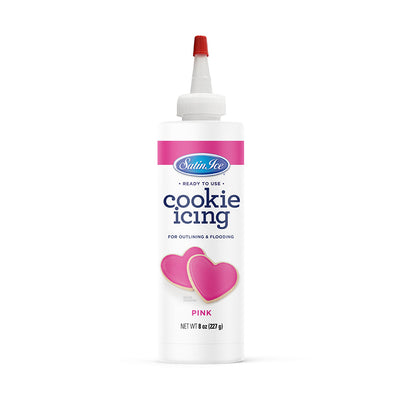 Satin Ice Pink Cookie Icing - 8oz - Bottle