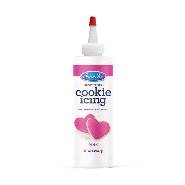Satin Ice Pink Cookie Icing - 8oz - Bottle