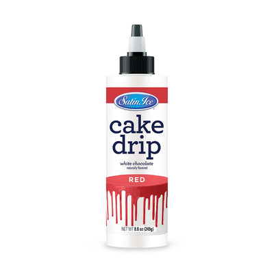 Satin Ice Cake Drip - 8.8oz - Red
