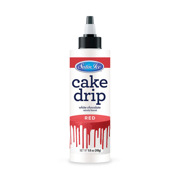 Satin Ice Cake Drip - 8.8oz - Red