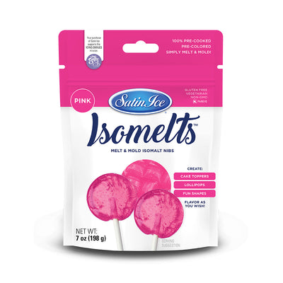 Satin Ice Isomelt Nibs 7oz Pouch Pink (Microwaveable)