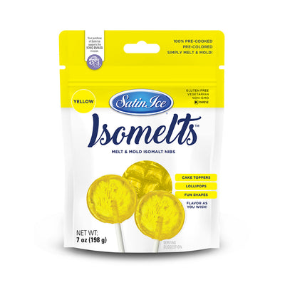 Satin Ice Isomelt Nibs 7oz Pouch Yellow (Microwaveable)