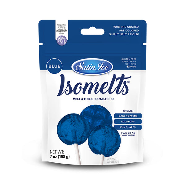 Satin Ice Isomelt Nibs 7oz Pouch Blue (Microwaveable)