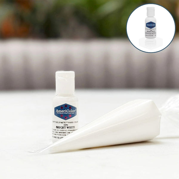 AmeriColor Bright White Soft Gel Paste Food Color 0.75 oz
