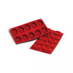 Silikomart SF084 Medium Oval Savarin Silicone Mold – 10 Cavity