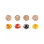 Silikomart CHOCO STAMP A – 4 Stamps with Handle + 4 Silicone Moulds dia31x17mm