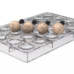 Silikomart SEMISFERA01 & CHOCO STAMP B – 24 Cavity Tritan Mold + 4 Stamps
