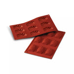 Silikomart SF032 Madeleine Silicone Mold – 9 Cavities 68x45x17mm