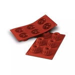 Silikomart SF058 Gugelhopf Silicone Mold – 6 Cavities dia70x36mm