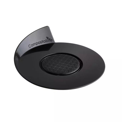 Silikomart COMPOSTABLE ROUND BLACK TRAYS, Set of 100 -  dia86mm