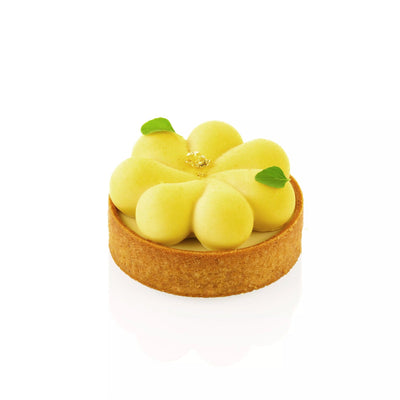 Silikomart KIT TARTE RING BLOSSOM dia70mm – Set with Silicone Mold + 8 Rings